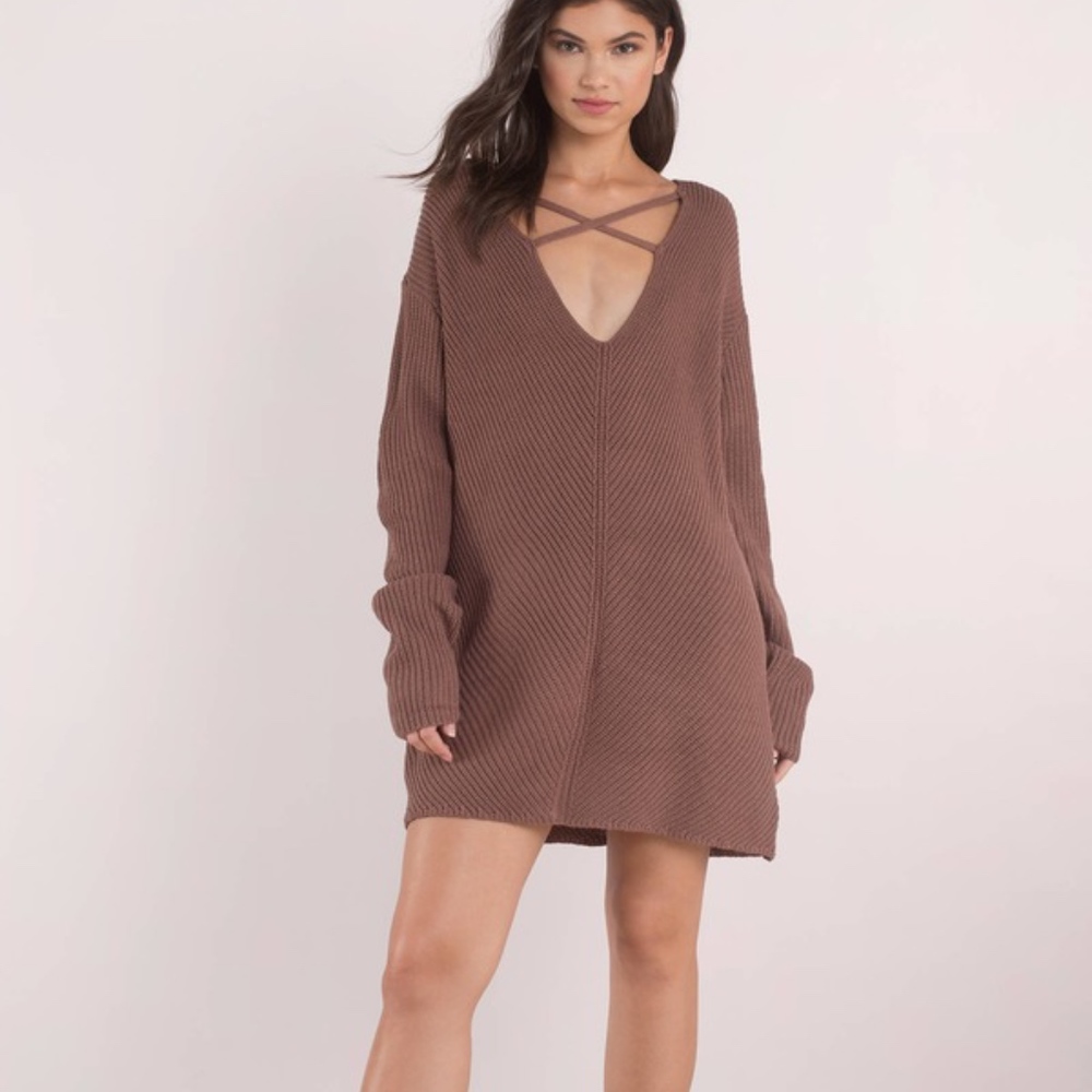 Sexy Criss Cross Sweater Dress